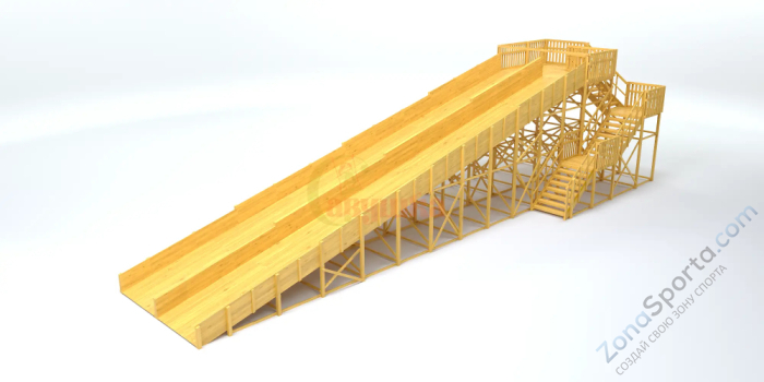 Зимняя горка Савушка Зима Wood-12